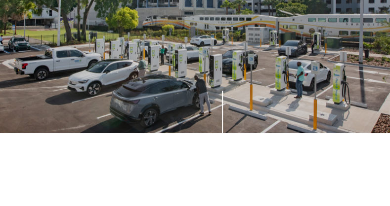$45M commitment to innovative electrification, 20 high-speed chargers